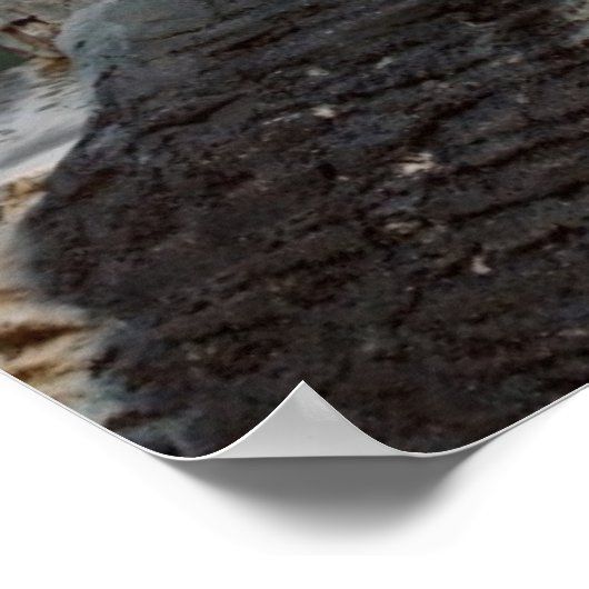 White Polar Beer Hunter op rock Poster (Hoek)