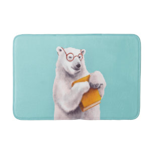 White Polar Beer Smart Book Lover Badmat