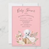 White Polar Beer Waterverf Baby shower Kaart (Voorkant)