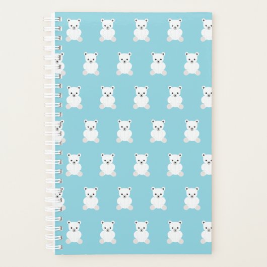 White Polar Teddy Bear Planner (Voorkant)