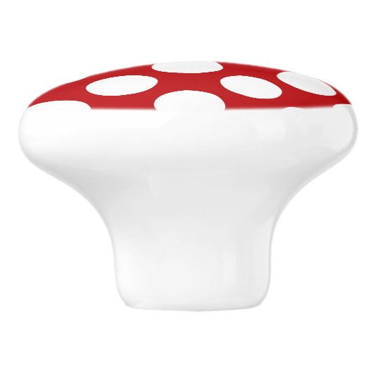 White Polka Dot Design - Drawer Knob Keramische Knop (Zijkant)