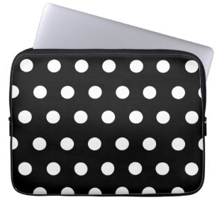 White Polka Dot Electronics Bag Laptop Sleeve