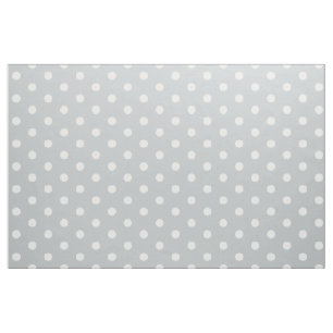White Polka Dot Gray Stof
