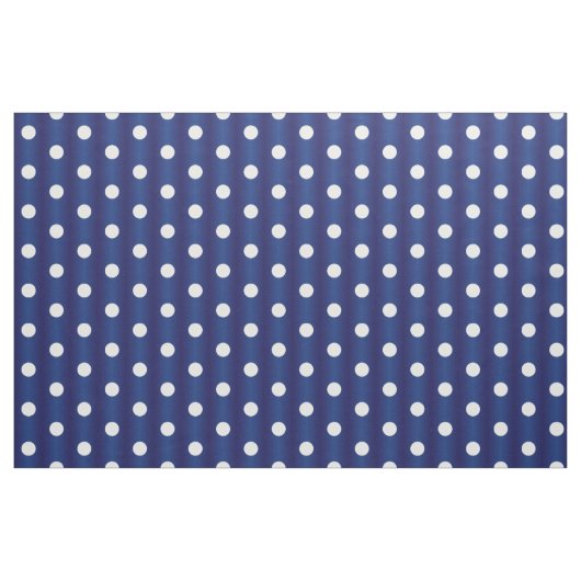 White Polka Dot Navy Blue Stof (Yard (91,4 cm))