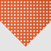 White Polka Dot on Bright Oranje weefselpapier Tissuepapier (Detail)