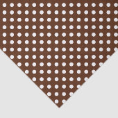 White Polka Dot on Brown Tissue Paper Tissuepapier (Detail)
