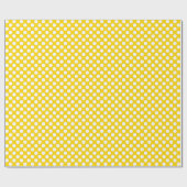 White Polka Dot on Golden Yellow Wrapping Paper Cadeaupapier (Vlak)