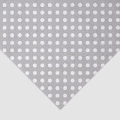 White Polka Dot on Grey Tissue Paper Tissuepapier (Detail)