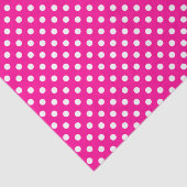 White Polka Dot on Hot-roze weefselpapier Tissuepapier (Detail)