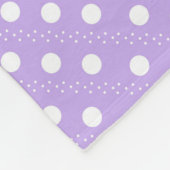 White Polka dot op Paars Fleece Deken (Hoek)