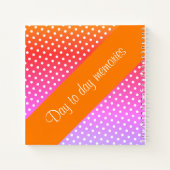 White Polka-dot Oranje Notitieboek (Achterkant)