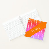 White Polka-dot Oranje Notitieboek (Binnen)