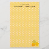 White Polka Dot Pattern Autumn verliest aangepaste Briefpapier (Voorkant)