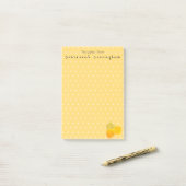 White Polka Dot Pattern Herfst Aspen laat aangepas Post-it® Notes (Op bureau)