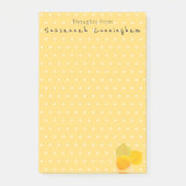 White Polka Dot Pattern Herfst Aspen laat aangepas Post-it® Notes (Voorkant)