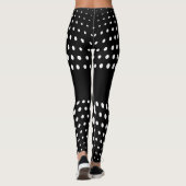 White Polka Dot Pattern Leggings (Achterkant)