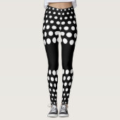 White Polka Dot Pattern Leggings (Voorkant)