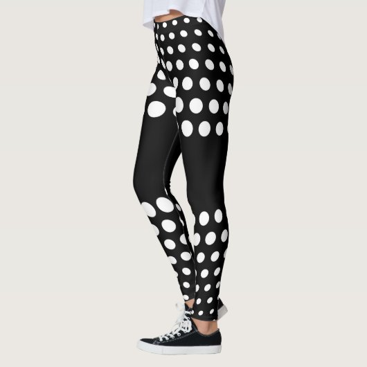 White Polka Dot Pattern Leggings (Links)