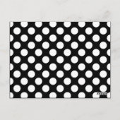 White Polka Dot Table Number Briefkaart (Achterkant)