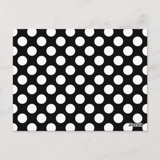 White Polka Dot Table Number Briefkaart (Achterkant)