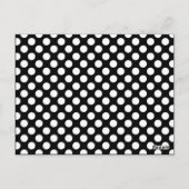 White Polka Dot Table Number Briefkaart (Achterkant)