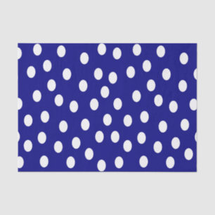 White Polka Dots Blue Tissuepapier