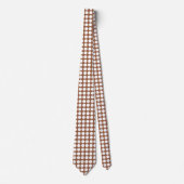 White Polka Dots Brown Stropdas (Voorkant)