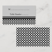 White Polka Dots Custom Table Kaarten Plaatskaartje (Voorkant / Achterkant)