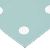 White Polka Dots Eggshell Blue Geometric Patronen Korte Tafelloper (Hoek)