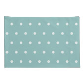 White Polka Dots Eggshell Blue Geometric Patronen Kussensloop (Achterkant-Rechts)