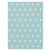 White Polka Dots Eggshell Blue Geometric Patronen Tafelkleed (Voorkant)