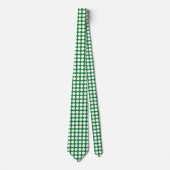 White Polka Dots Green Stropdas (Voorkant)