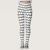 WHITE POLKA DOTS, HALLOWEEN LEGGINGS Black (Voorkant)