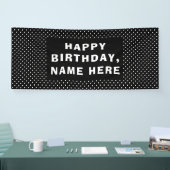 White polka Dots Happy Birthday Spandoek (Beurs)
