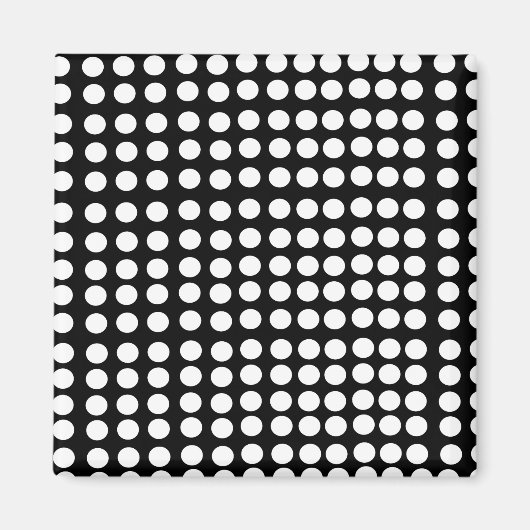 White Polka Dots Magnet (Voorkant)