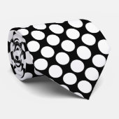 White Polka Dots  Necktie Stropdas (Opgerold)
