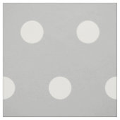 White Polka Dots on Ash Gray Stof (Swatch)