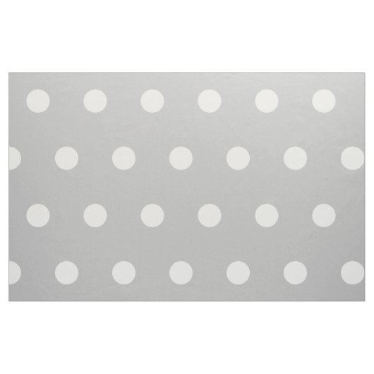White Polka Dots on Ash Gray Stof (Fat Quarter)