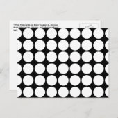 White Polka Dots on Black Briefkaart (Voorkant / Achterkant)