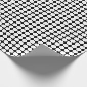 White Polka Dots on Black Cadeaupapier (Hoek)