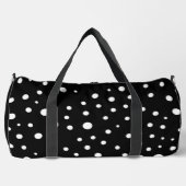 White Polka Dots on Black Large Plunjezak (Voorkant)