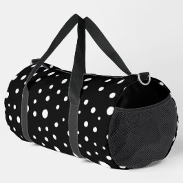 White Polka Dots on Black Large Plunjezak
