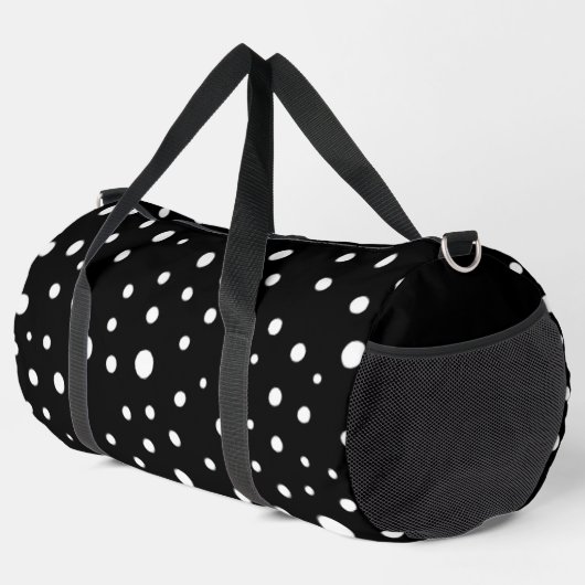 White Polka Dots on Black Large Plunjezak (Rechterhoek)