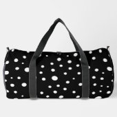 White Polka Dots on Black Large Plunjezak (Achterkant)