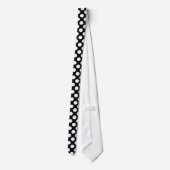 White Polka Dots on Black - Necktie Stropdas (Achterkant)