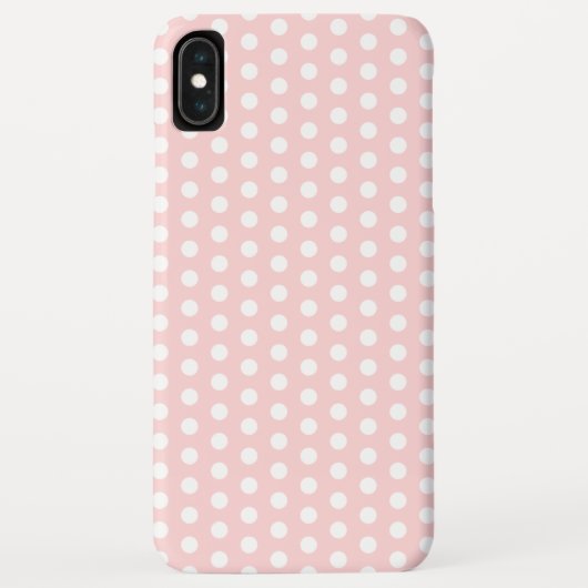 White Polka Dots on Bleek Pink Case-Mate iPhone Case (Achterkant)