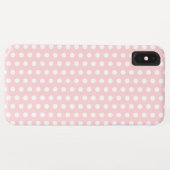 White Polka Dots on Bleek Pink Case-Mate iPhone Case (Achterkant (horizontaal))