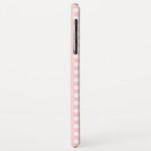 White Polka Dots on Bleek Pink Case-Mate iPhone Case (Achterkant/links)