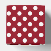 White Polka Dots on Crimson Red Bedankdoosjes (Bovenkant)