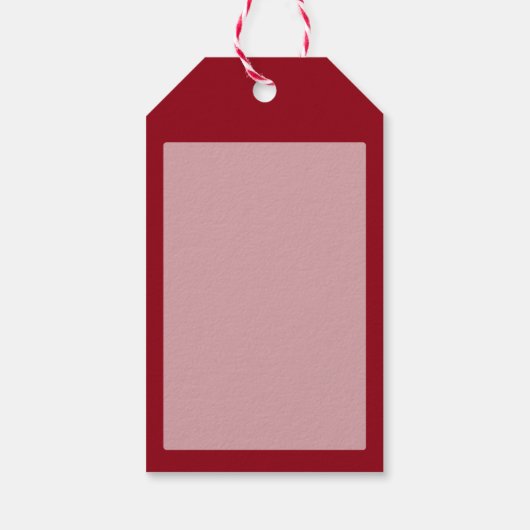 White Polka Dots on Crimson Red Cadeaulabel (Achterkant)